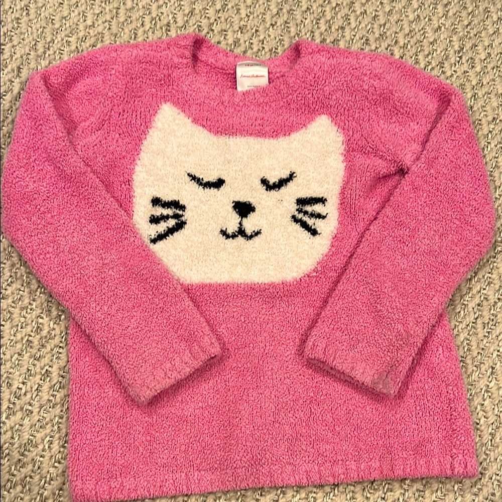 Hanna Cloud Pink Cat Sweater
